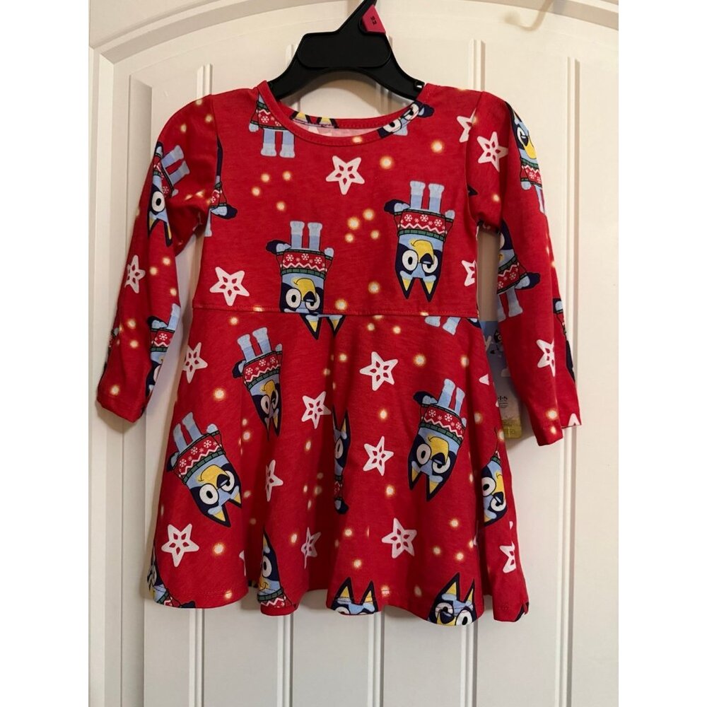 NWT 18M Girls Bluey Holiday Dress